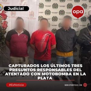 Capturan a 'Pinzas', 'Barbas' y 'Mototaxi' por ataque en La Plata, Huila