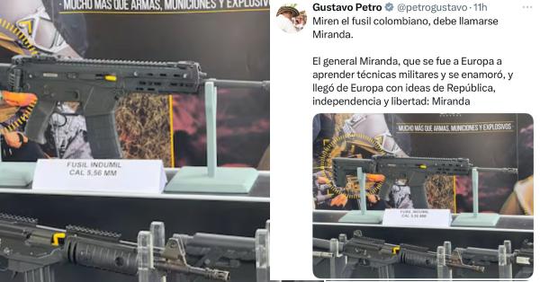 Colombia presenta el nuevo fusil que reemplazará al Galil en las Fuerzas Militares